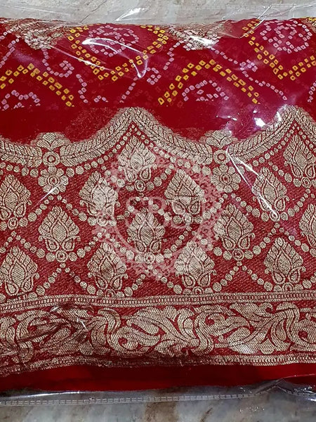 PURE GEORGETTE BHANDEJ SAREE