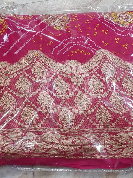 PURE GEORGETTE BHANDEJ SAREE