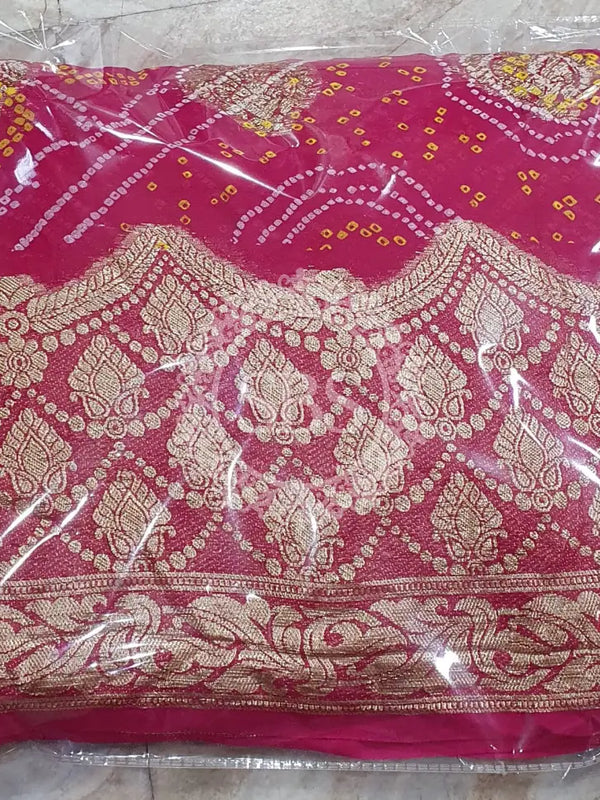 PURE GEORGETTE BHANDEJ SAREE