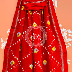 PURE GEORGETTE BHANDEJ SAREE