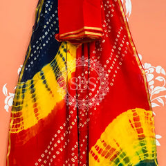 PURE GEORGETTE BHANDEJ SAREE