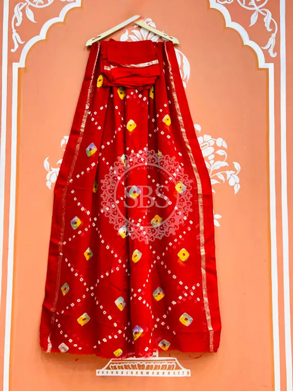 PURE GEORGETTE BHANDEJ SAREE