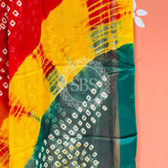 PURE GEORGETTE BHANDEJ SAREE Red