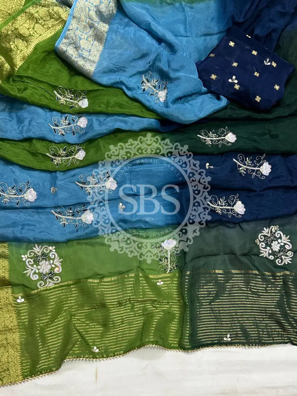 Boota Rahi PURE HO SILK BOOTA SAREE – sbsjaipur