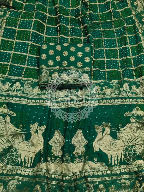 PURE MOONGA SILK GHATCHOLA BHANDEJ SAREE
