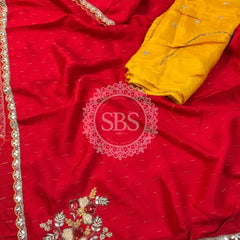 PURE MOONGA SILK SAREE