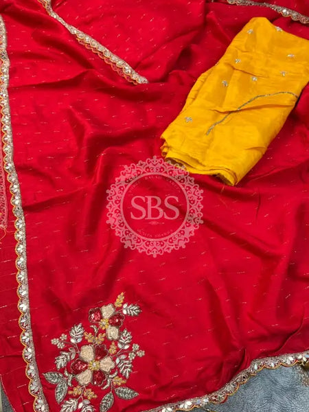 PURE MOONGA SILK SAREE