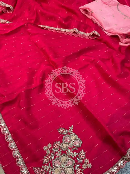 PURE MOONGA SILK SAREE