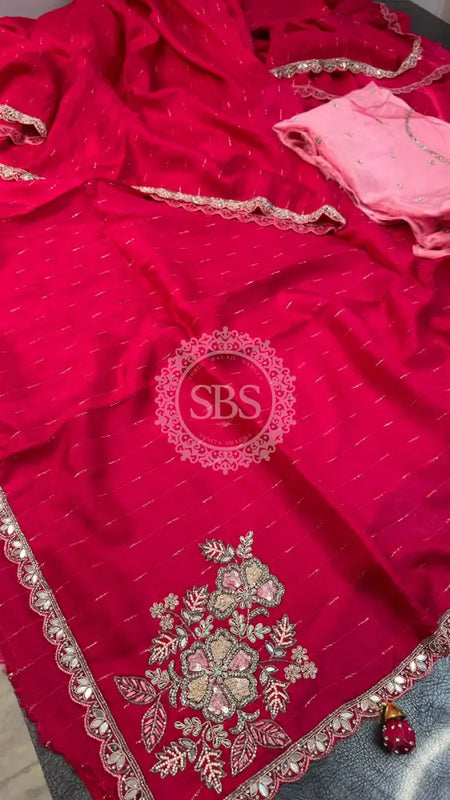 PURE MOONGA SILK SAREE