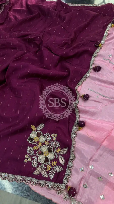 PURE MOONGA SILK SAREE