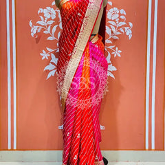 PURE RUSSIAN SILK HANDWORK BOOTA SAREE Multi / Free Size