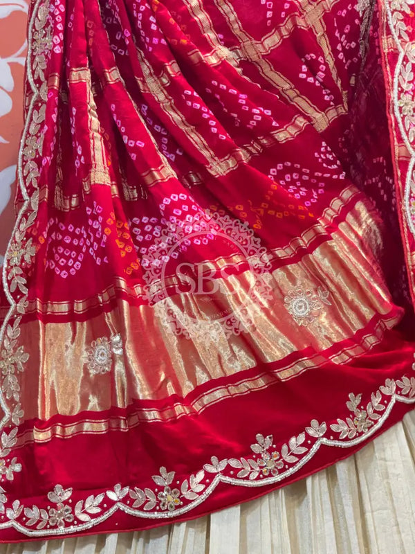PURE TISSUE LEHENGA WITH PURE GAZI DUPATTA
