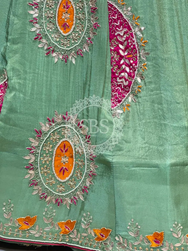 PURE TISSUE LEHENGA WITH PURE GAZI DUPATTA