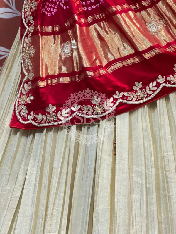 PURE TISSUE LEHENGA WITH PURE GAZI DUPATTA