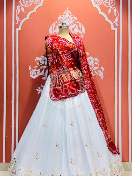 PURE TISSUE LEHENGA WITH PURE GAZI DUPATTA