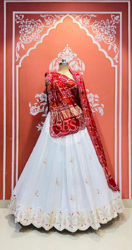PURE TISSUE LEHENGA WITH PURE GAZI DUPATTA