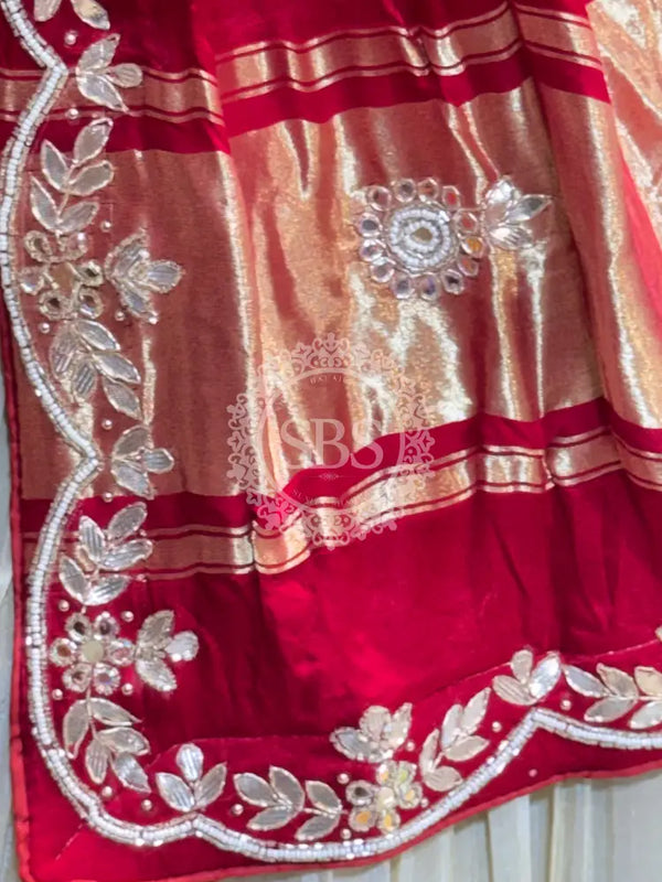 PURE TISSUE LEHENGA WITH PURE GAZI DUPATTA