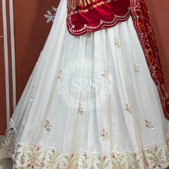PURE TISSUE LEHENGA WITH PURE GAZI DUPATTA