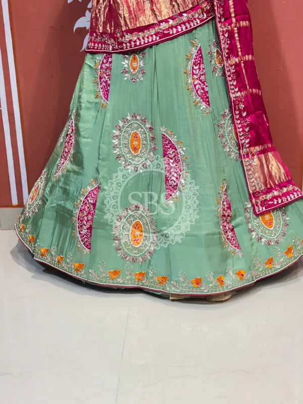 PURE TISSUE LEHENGA WITH PURE GAZI DUPATTA