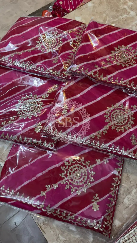 PURE TUSSAR SILK SAREE Pink & Red / Free Size