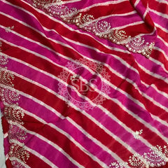 PURE TUSSAR SILK SAREE Red / Free Size