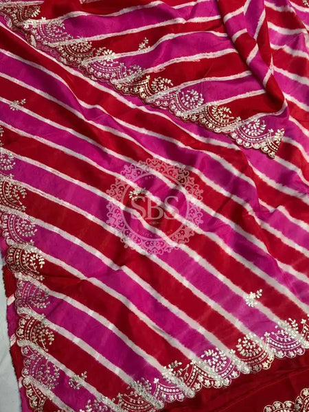PURE TUSSAR SILK SAREE Red / Free Size