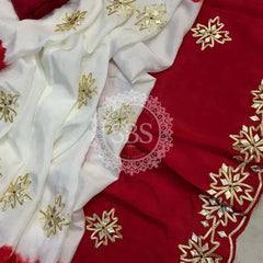 PURE UPADA KACHI GOTA PATTI SAREE