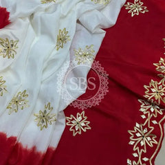 PURE UPADA KACHI GOTA PATTI SAREE