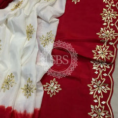 PURE UPADA KACHI GOTA PATTI SAREE