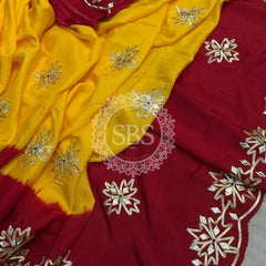 PURE UPADA KACHI GOTA PATTI SAREE