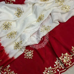 PURE UPADA KACHI GOTA PATTI SAREE