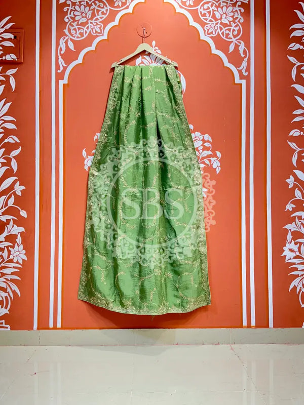 PURE UPADA SILK HANDWORK SAREE Green / Free Size