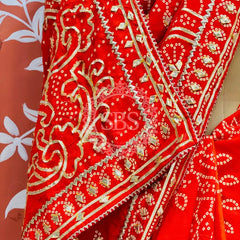 PURE UPADA SILK KACCHI PATTI SAREE