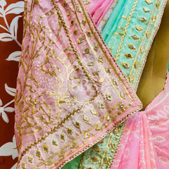 PURE UPADA SILK KACCHI PATTI SAREE