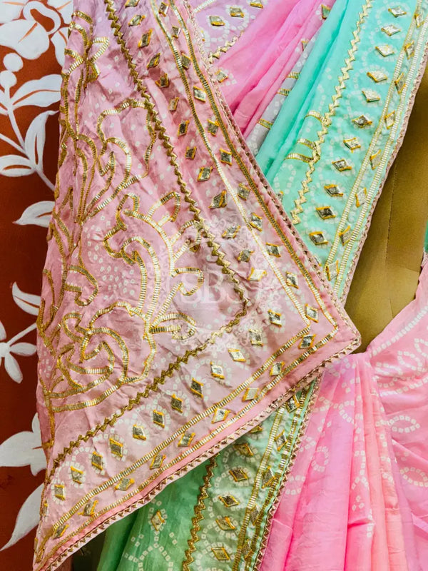 PURE UPADA SILK KACCHI PATTI SAREE