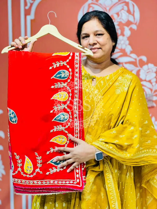 PURE UPADA SILK KACCHI PATTI SAREE