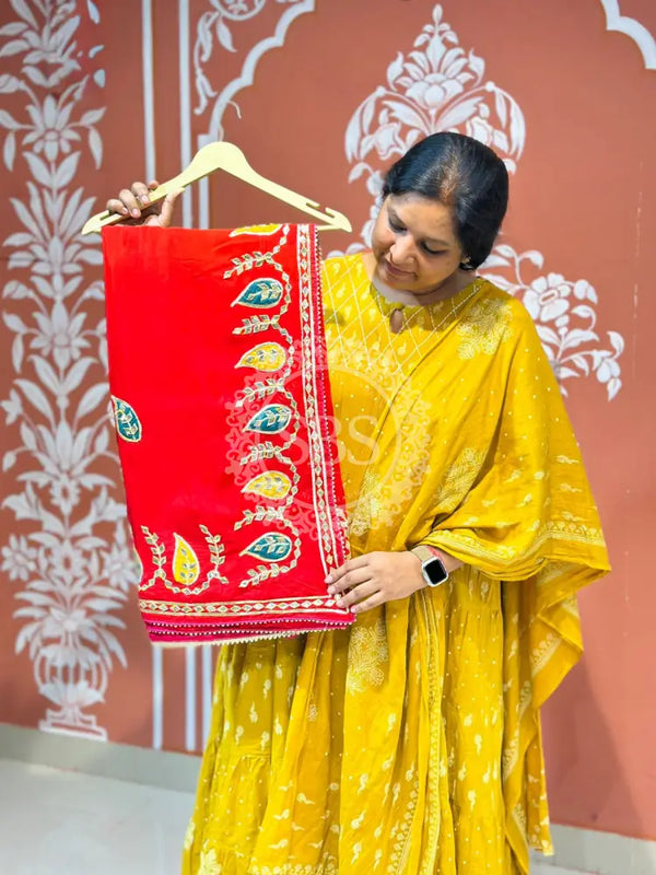 PURE UPADA SILK KACCHI PATTI SAREE