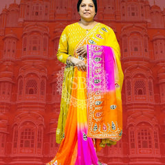 PURE UPADA SILK KACCHI PATTI SAREE