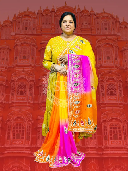 PURE UPADA SILK KACCHI PATTI SAREE