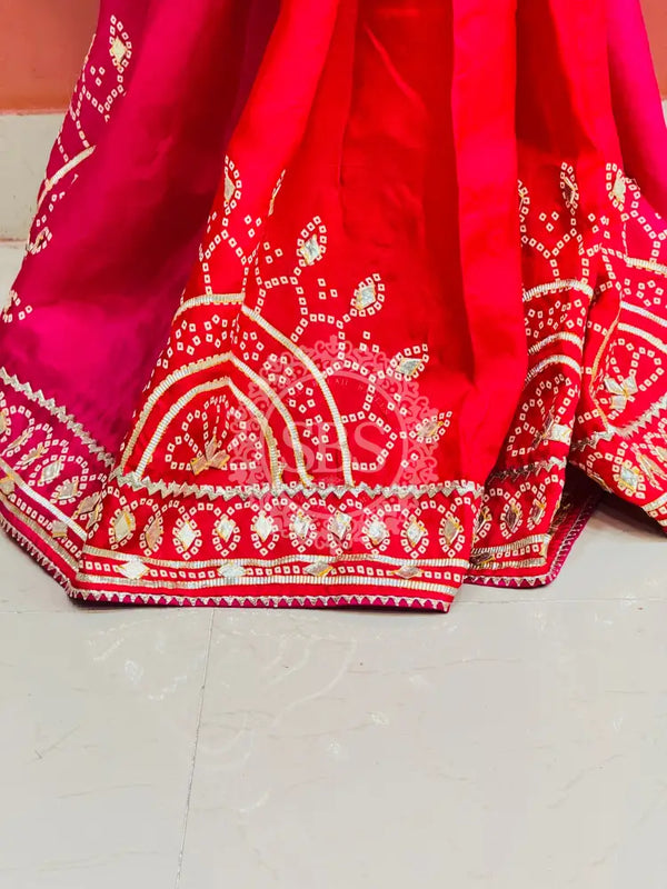 PURE UPADA SILK KACCHI PATTI SAREE