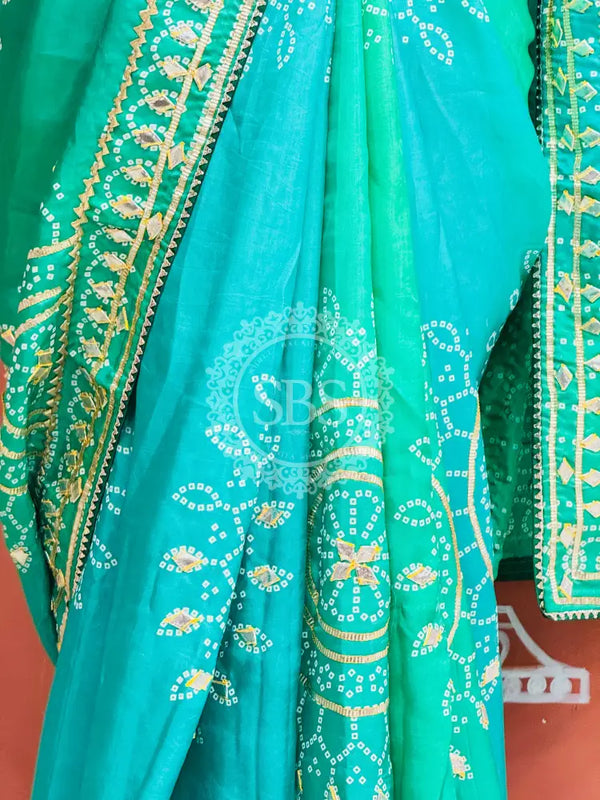 PURE UPADA SILK KACCHI PATTI SAREE
