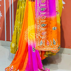 PURE UPADA SILK KACCHI PATTI SAREE