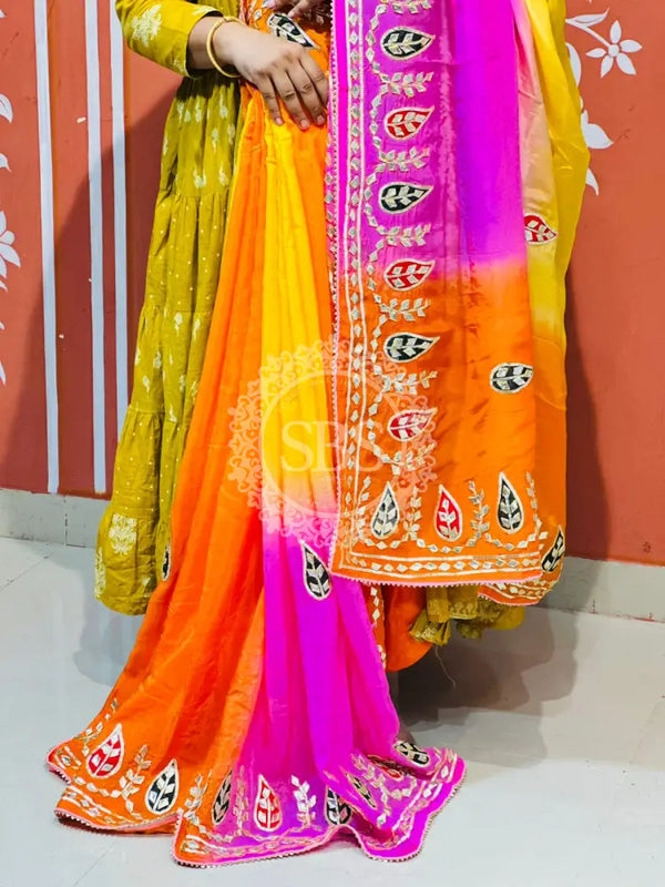 PURE UPADA SILK KACCHI PATTI SAREE