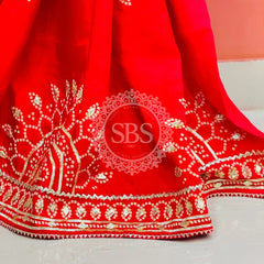 PURE UPADA SILK KACCHI PATTI SAREE