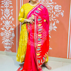 PURE UPADA SILK KACCHI PATTI SAREE