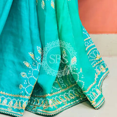 PURE UPADA SILK KACCHI PATTI SAREE