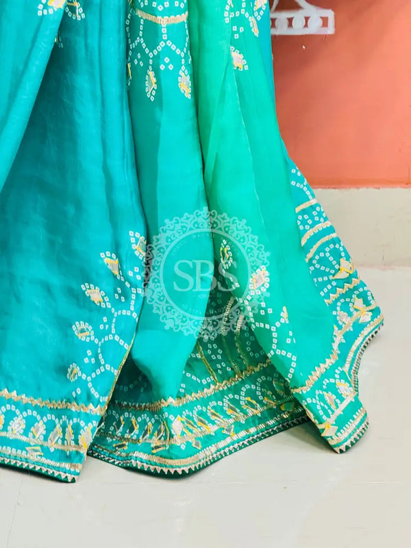 PURE UPADA SILK KACCHI PATTI SAREE