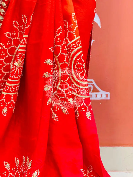 PURE UPADA SILK KACCHI PATTI SAREE