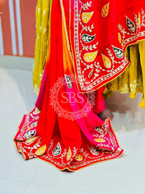 PURE UPADA SILK KACCHI PATTI SAREE