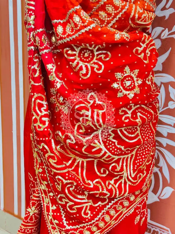 PURE UPADA SILK KACCHI PATTI SAREE